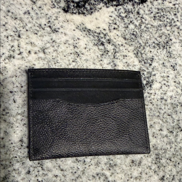 Coach Black Leather Card & ID Sleeve - Picture 2 of 3